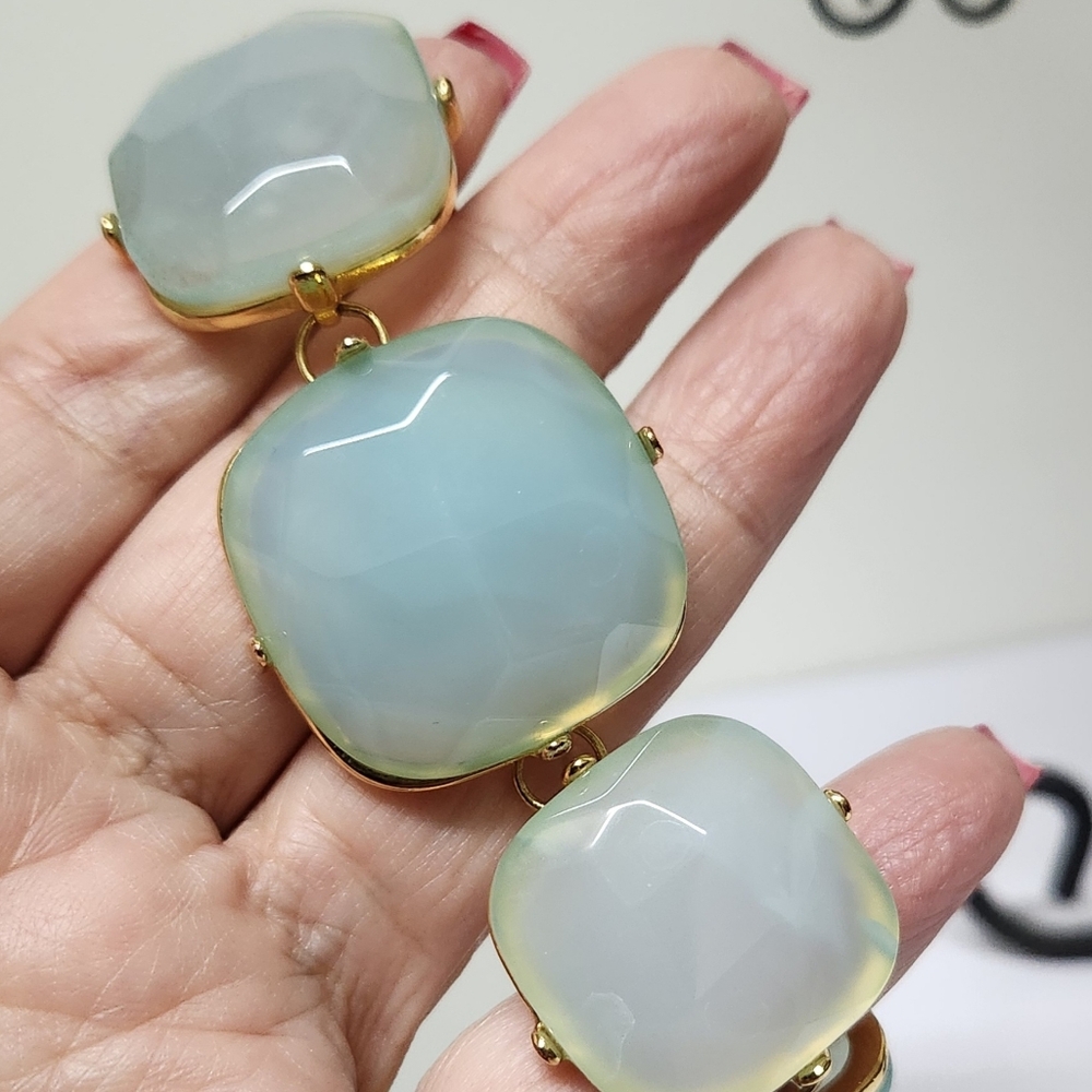 Green Chalcedony Gemstone Bracelet